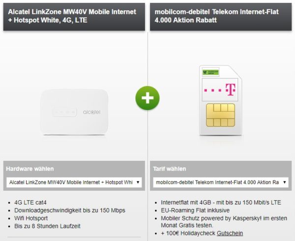 Alcatel Linkzone Mw40v Mobiler Hotspot 4gb Telekom Lte Für 899
