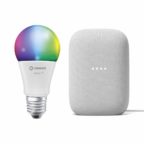 google-nest-audio-_-ledvance-smart_-bluetooth-farbig-e27