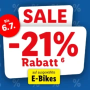 *TOP* LIDL: 21% Rabatt auf ausgewählte E-Bikes - z.B. CRIVIT Urban E-Bike Y für 1.049,91€