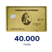 ✈️ American Express Gold Card mit 40.000 Membership Rewards Punkte