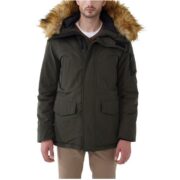 steffen klein Herren Winter-Jacke mit Kapuze und abnehmbarem Kunstfell (S-XXL) für 30,99€