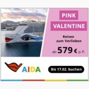 AIDA Pink Valentine Deals 2025 – z.B. Kanaren ab 579€ p.P.