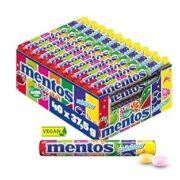 40 Rollen Mentos, Frucht-Bonbons Orange, Erdbeer, Apfel, Heidelbeere, Himbeere, Melone & Grapefruit für 15,99€