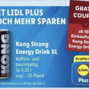 Gratis Kong Strong Energy Drink Xl Ab Einkauf Mit Lidl Plus Monsterdealz De