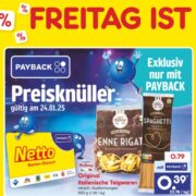 Nudeln für 0,39€ nur am Netto-Freitag 24.01.