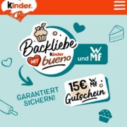 Kaufe 2 Kinder Bueno Aktionspackungen und bekomme garantiert einen Gutschein über 15 Euro von WMF + Gewinnspiel auf tolle Sachprämien