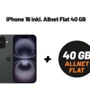 Apple iPhone 16 für 199,99€ + 40GB 5G & LTE Vodafone Allnet für 29,99€/Monat + 0,00€ AG – Klarmobil Allnet