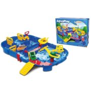 Aquaplay 8700001516 - Wasserbahn Set "Schleusenbox" 27-teilig