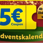 Am 2.12. im LidlPlus-Adventskalender: 5€ Rabatt Coupon ab 40€ MEW